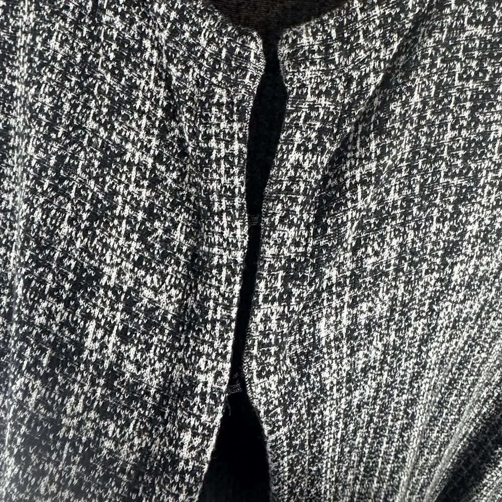 J. Jill NWOT Wearever Collection Blazer Cardigan S Black/White Preppy Office